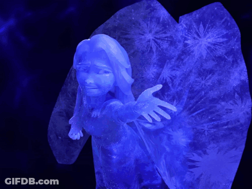 Elsa Statue GIF