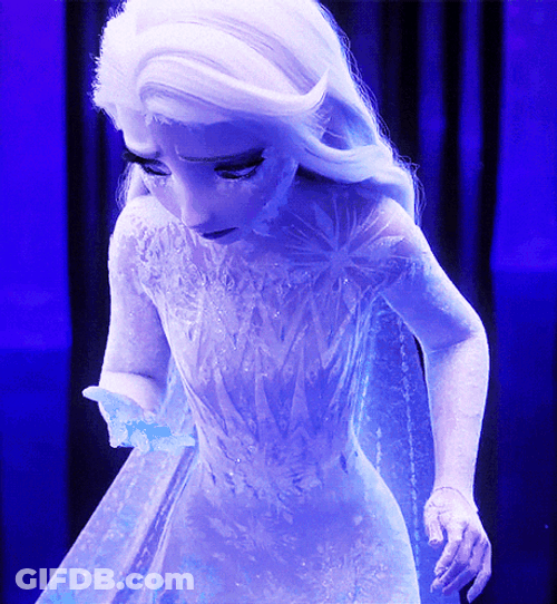 Elsa The Snow Queen Freeze Herself GIF