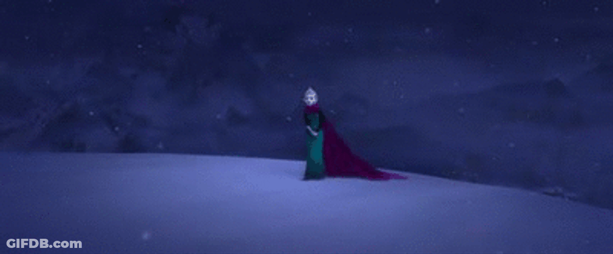 Elsa Walking Let It Go GIF