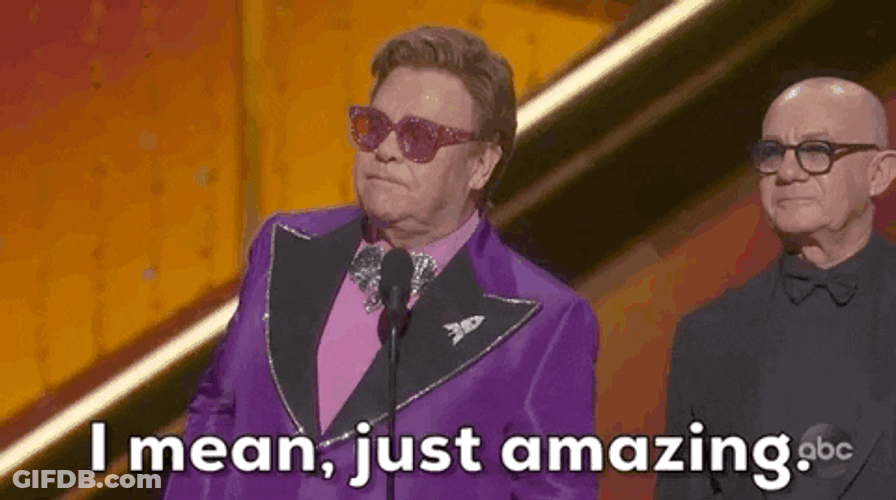 Elton John Just Amazing GIF
