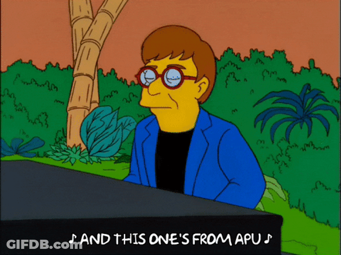 Elton John Playing Piano The Simpsons GIF
