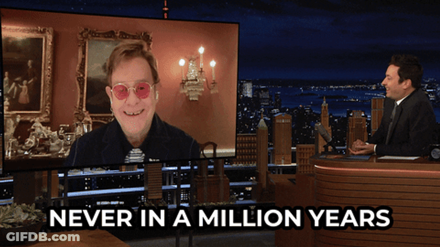 Elton John Virtual Interview With Jimmy Fallon GIF