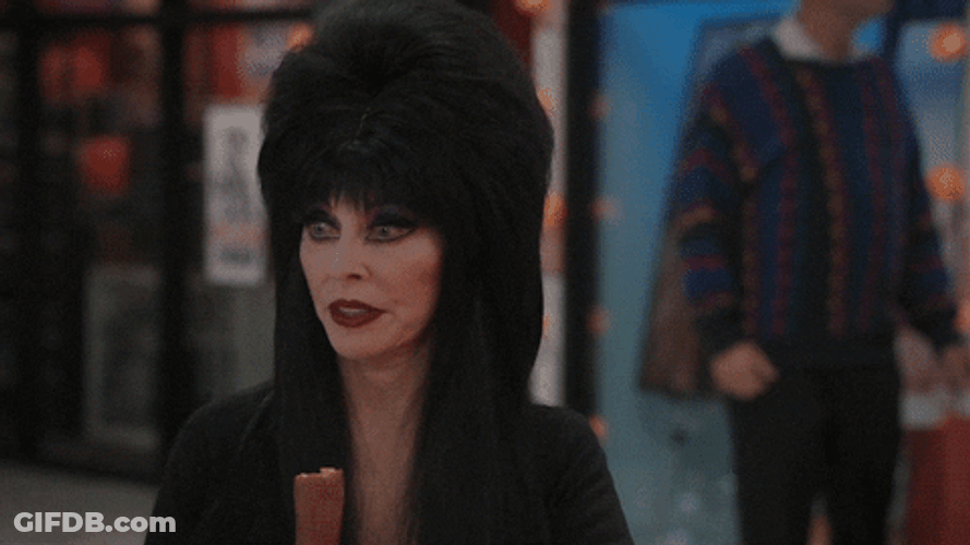 Elvira Eating Ice Cream GIF