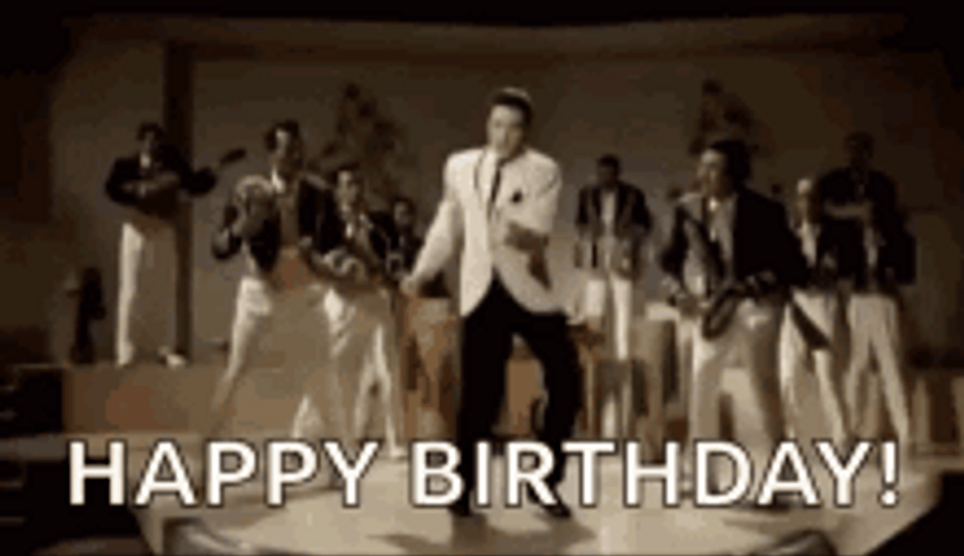 Elvis Presley And The Band Singing Happy Birthday GIF
