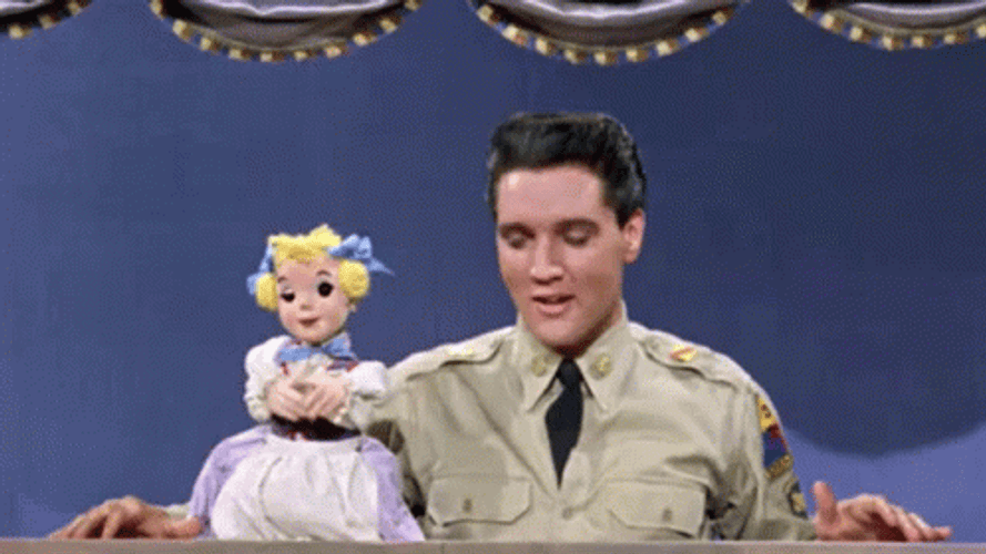 Elvis Presley Classic Doll Kiss GIF