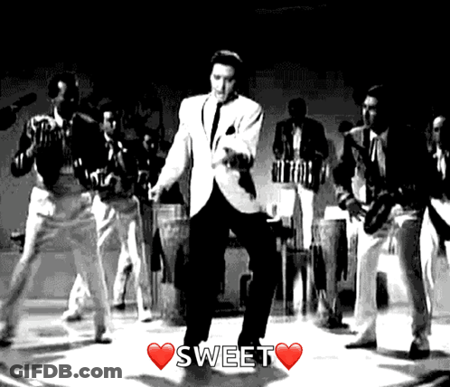 Elvis Presley Dancing Black And White Sweet GIF