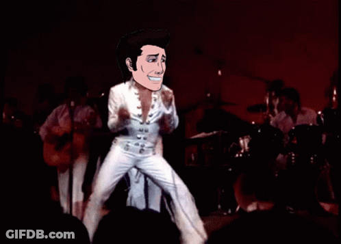 Elvis Presley Dancing On Stage GIF