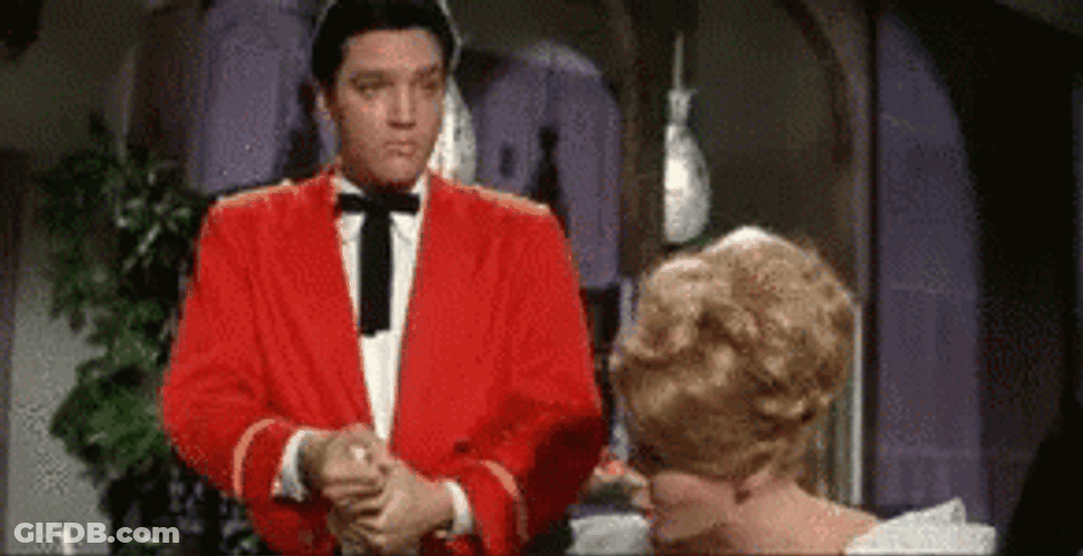 Elvis Presley Popping Champagne GIF