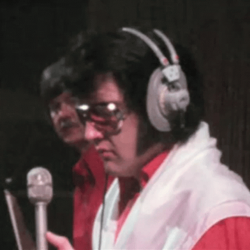 Elvis Presley Singing Dark Shades GIF