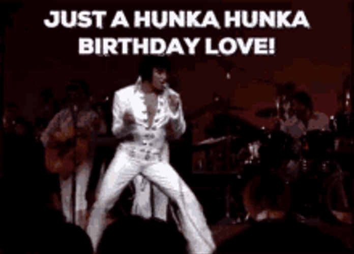Elvis Presley Singing Happy Birthday Love GIF