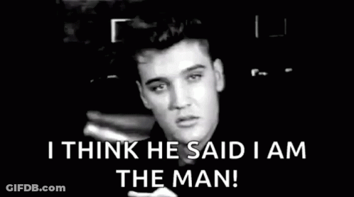 Elvis Presley Smiling Saying I Am The Man GIF