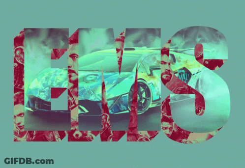 Elvis Word Surrounded By People And Car GIF