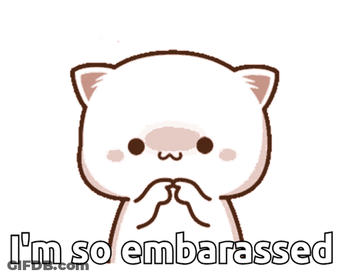 Embarrassed Cartoon Cat GIF