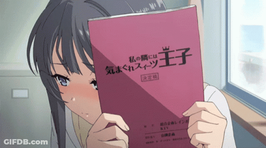 Embarrassed Mai Sakurajima Blushing GIF