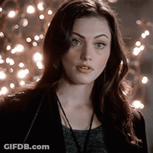 Embarrassed Phoebe Tonkin GIF