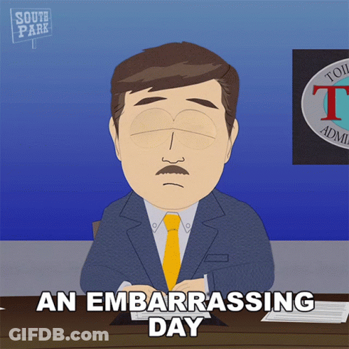Embarrassing Day Cartoon GIF
