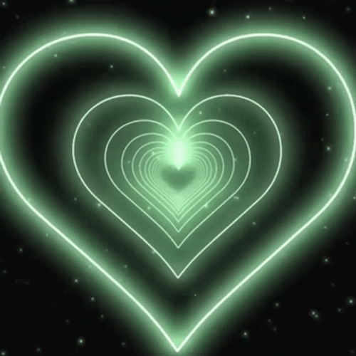 Emerald Green Hearts GIF