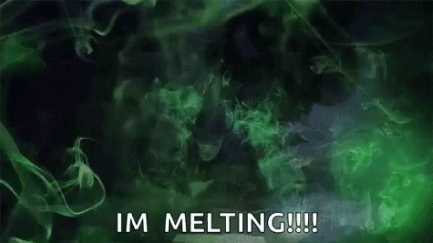 Emerging Wicked Witch Screaming I'm Melting GIF