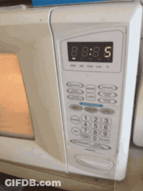 Emerson Microwave Oven Switch On GIF