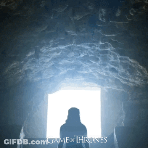 Emila Clarke Khalisee Entering Cave GIF