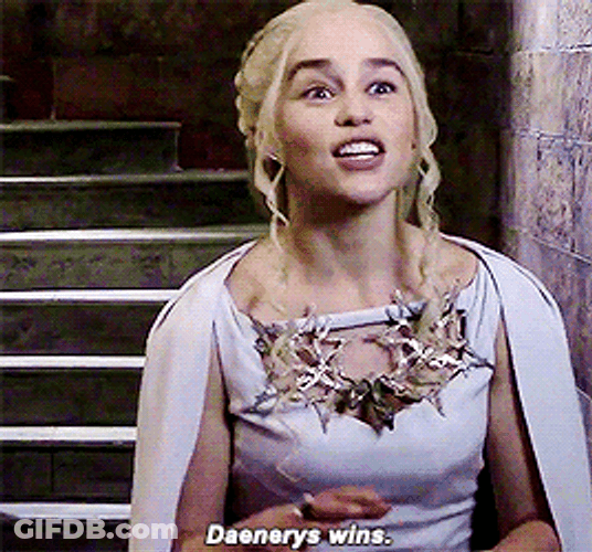 Emilia Clarke Thumbs Up Daenerys Win Meme GIF