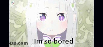 Emilia From Re Zero Looking Bored GIF