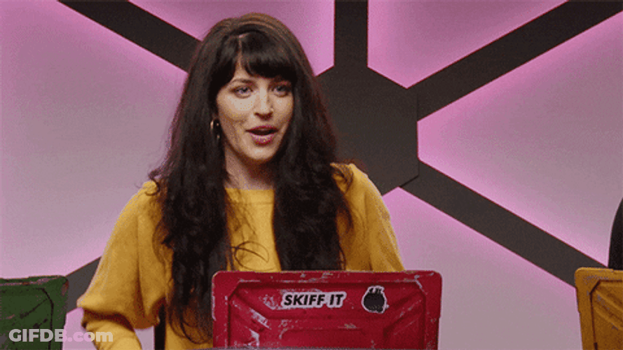 Emily Axford Pretends Run To Skiff It GIF