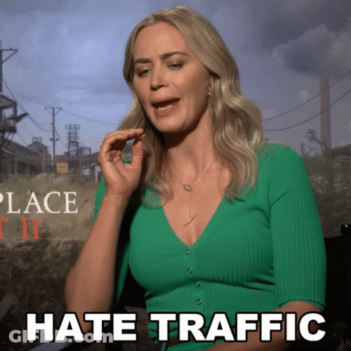 Emily Blunt Hates Traffic GIF