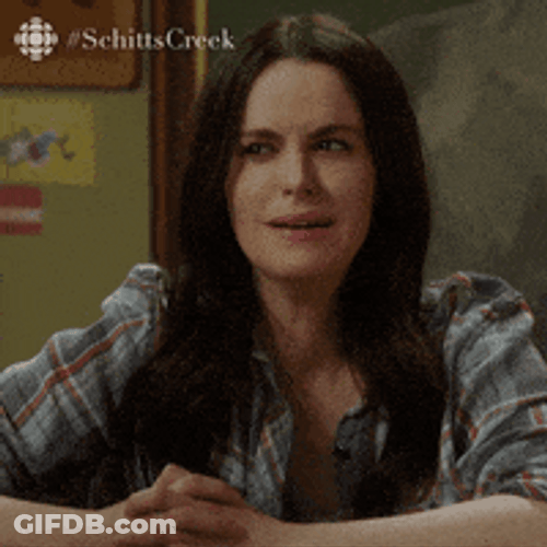 Emily Hampshire As Stevie Budd Oof Reaction GIF