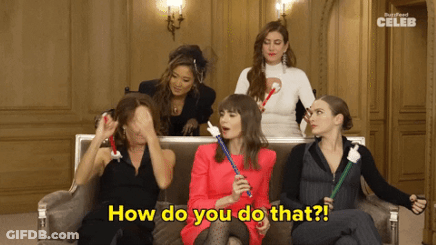 Emily In Paris Actresses Chit Chat GIF