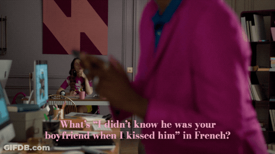 Emily In Paris Asked French Translation GIF