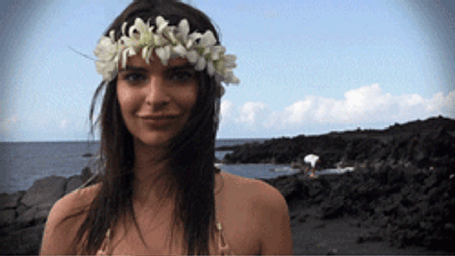 Emily Ratajkowski Blowing Kiss GIF