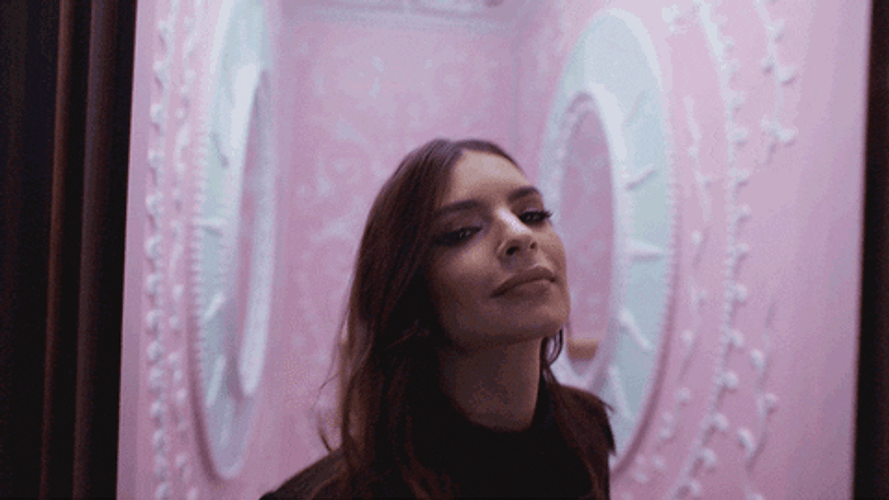 Emily Ratajkowski Flipping Hair GIF
