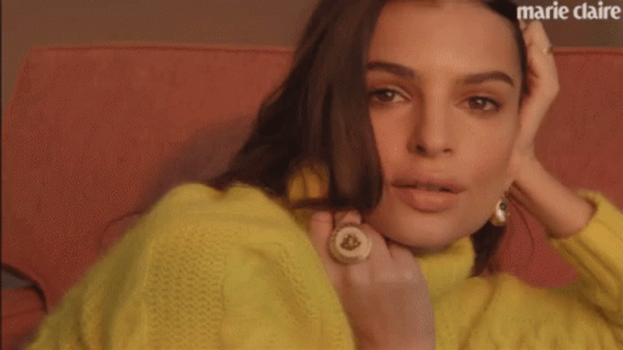 Emily Ratajkowski Seductively Staring GIF