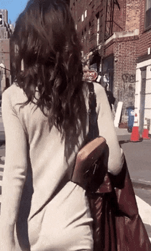Emily Ratajkowski Walking On The Road GIF