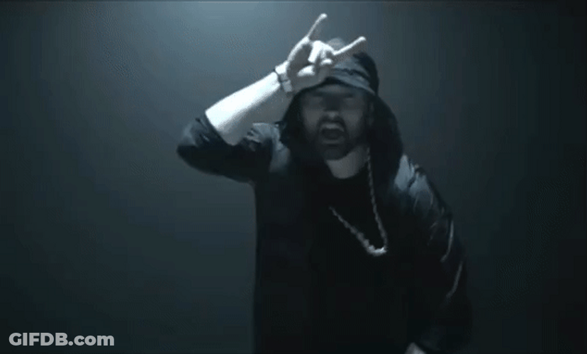 Eminem Devil Hand Sign GIF