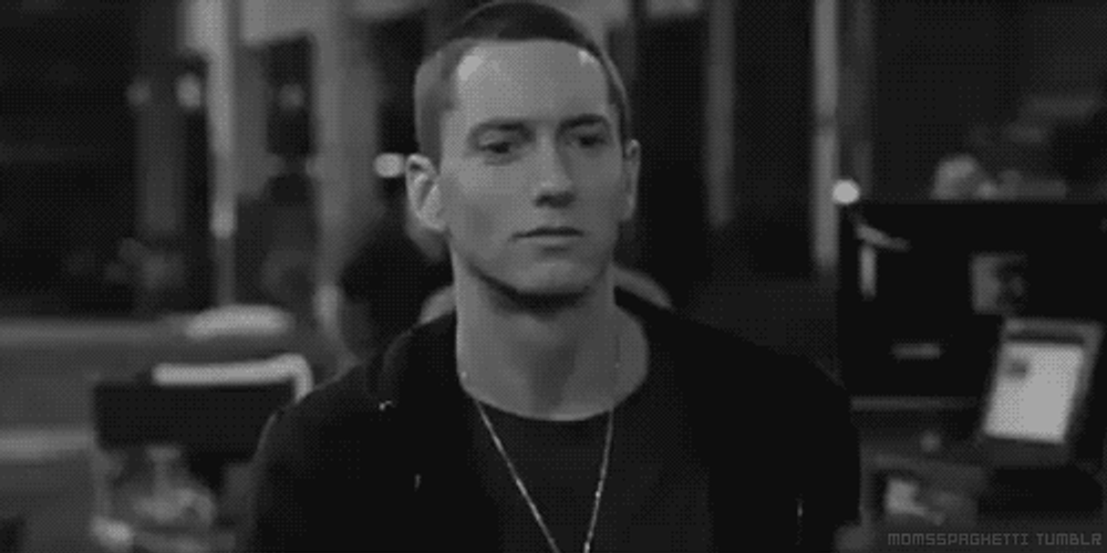Eminem Holding Smile GIF