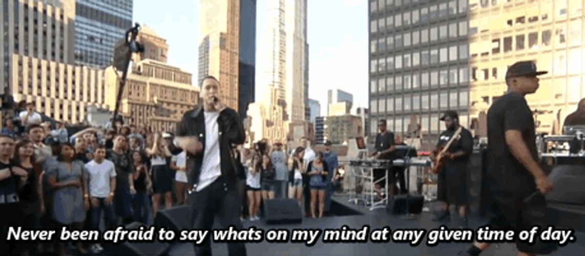 Eminem Rapping In Public GIF
