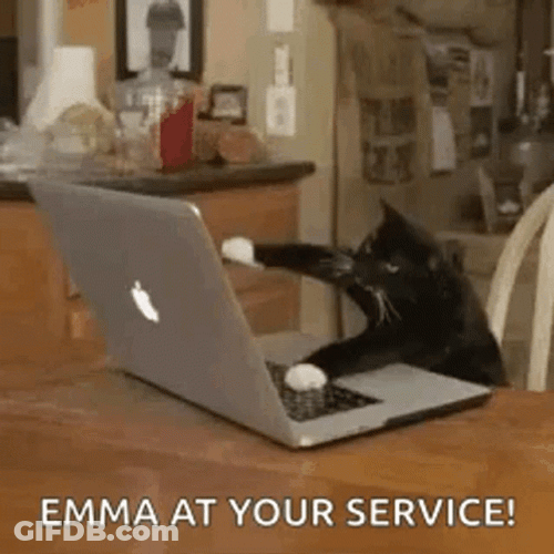 Emma At Your Service Typing GIF