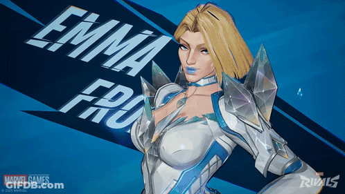 Emma Frost Is Featured In A Marvel Games Advertisement GIF