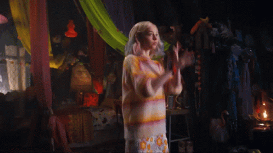 Emma Myers Doing Wednesday Dancing Moves GIF