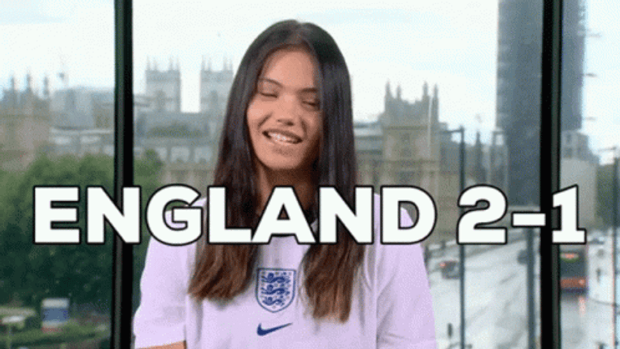 Emma Raducanu England Football Smile GIF