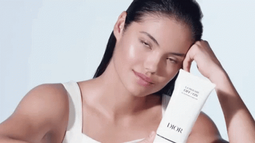Emma Raducanu For Dior La Mousse GIF