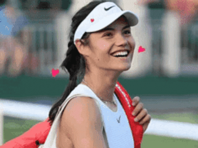 Emma Raducanu Popping Hearts Love GIF