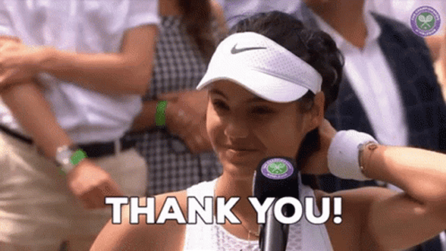 Emma Raducanu Thank You GIF