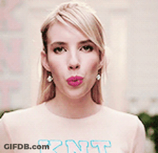 Emma Roberts Blow Bubble Gum GIF
