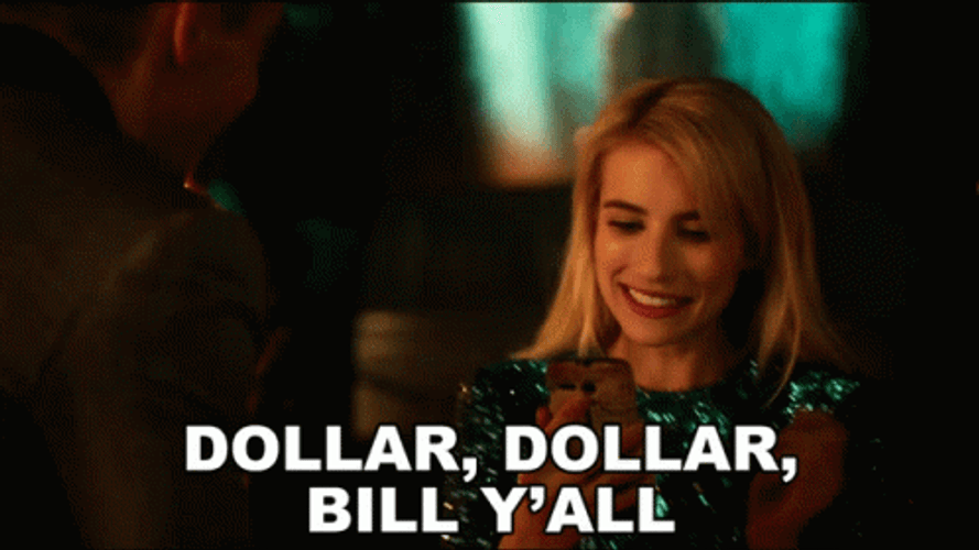 Emma Roberts Dancing Dollar Bill GIF