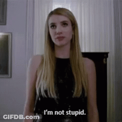 Emma Roberts Denying She Is Stupid GIF
