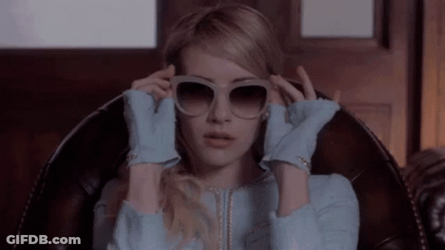 Emma Roberts Eyeglasses Model GIF