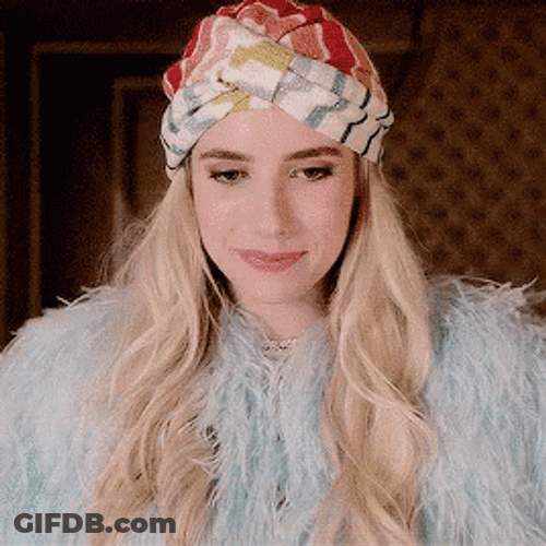 Emma Roberts Feather Dress GIF